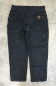 画像3: CARHARTT ダブルニー ダック ペインターパンツ ブラック W35L30 (VINTAGE)