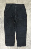 画像1: CARHARTT ダブルニー ダック ペインターパンツ ブラック W35L30 (VINTAGE)