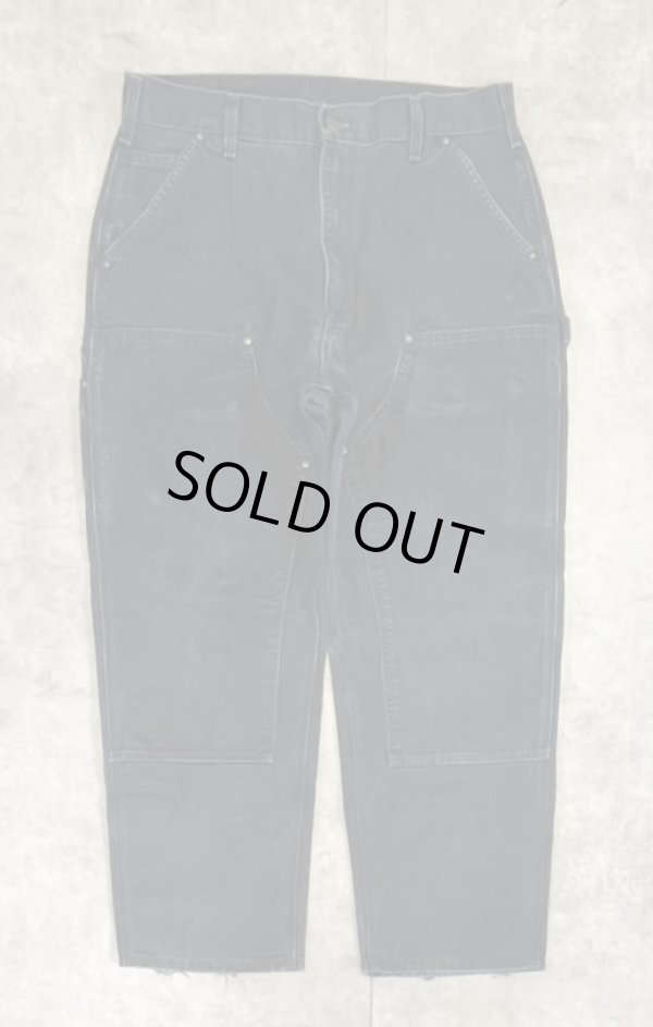 画像1: CARHARTT ダブルニー ダック ペインターパンツ ブラック W35L30 (VINTAGE)