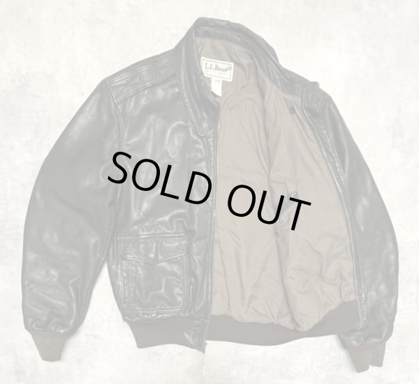 画像3: 80'S LL Bean "A-2" レザー フライトジャケット ダークブラウン USA製 (VINTAGE)