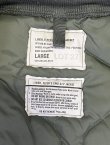 画像2: 00'S アメリカ軍 USAF "CWU-9/P" キルティング ライナージャケット セージグリーン (DEADSTOCK) 