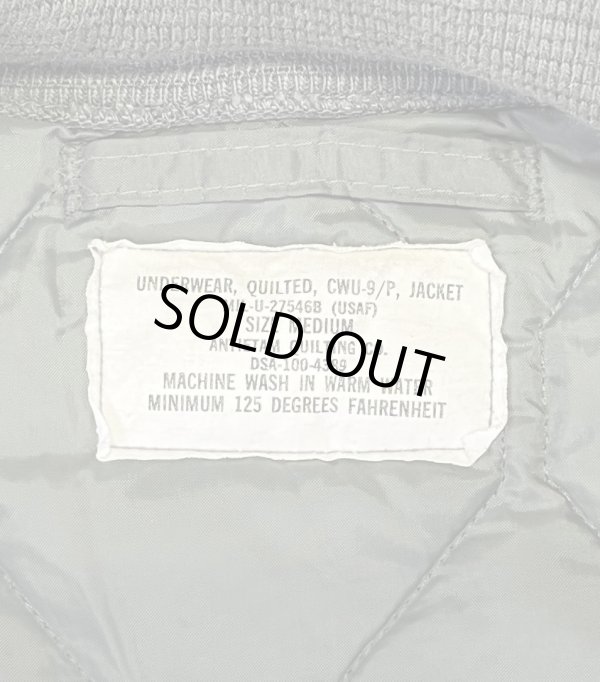 画像2: 60'S アメリカ軍 USAF "CWU-9/P 初期型" キルティング ライナージャケット セージグリーン (VINTAGE) 