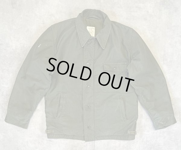 画像1: 80'S アメリカ軍 US NAVY "A-2" デッキジャケット ミリタリーグリーン (VINTAGE)