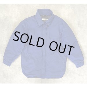 画像: 90'S LL Bean ナイロン シャツ型 ダウンジャケット ダークブルー (VINTAGE)