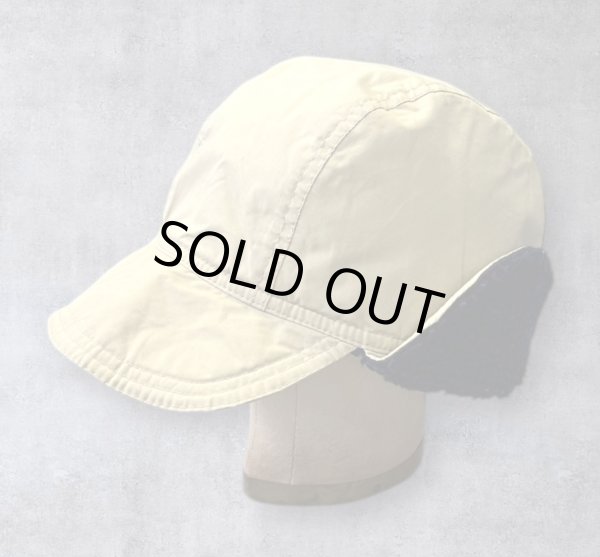 画像1: 90'S LL Bean "GORE-TEX" 裏地ボアフリース 耳当て付き 2WAY キャップ タン USA製 (VINTAGE)