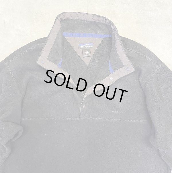 画像3: 90'S PATAGONIA "MICRO D-LUXE PULLOVER" フリース スナップT ブラック USA製 (VINTAGE)