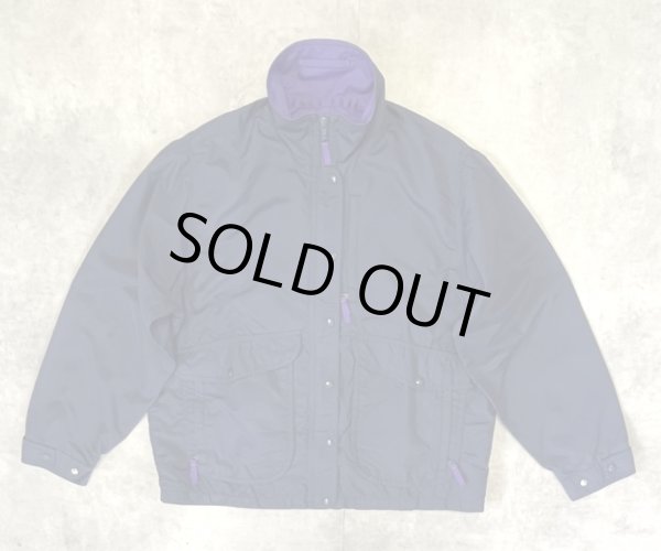 画像1: 90'S LL Bean ナイロン バギーズジャケット ネイビー/パープル (VINTAGE)