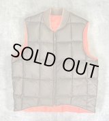 画像: 70'S WOOLRICH WOOLEN MILLS "THE TETON" リバーシブル ダウンベスト TALONアルミジップ タン/オレンジ (VINTAGE)