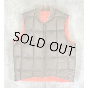 画像: 70'S WOOLRICH WOOLEN MILLS "THE TETON" リバーシブル ダウンベスト TALONアルミジップ タン/オレンジ (VINTAGE)