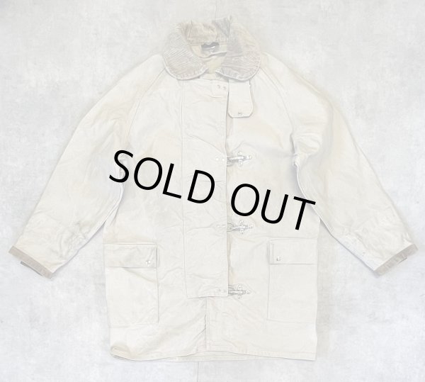 画像1: 80'S E.A.FAY キャンバス ファイヤーマンコート ベージュ USA製 (VINTAGE)