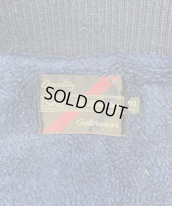 画像2: 70'S SEARS 裏地ボア ファラオジャケット GRIPPER ZIPPERアルミジップ ネイビー (VINTAGE)