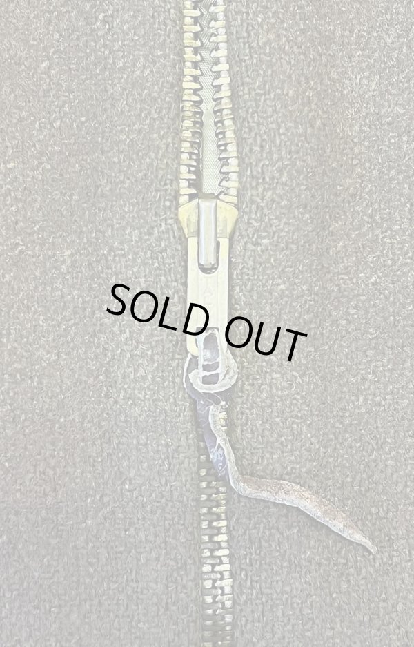 画像2: 60'S UNKNOWN オープンカラー ハの字ポケット ウール スポーツジャケット TALONジップ ブラウン (VINTAGE)