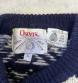 画像2: 80'S ORVIS クルーネック フィッシャーマンセーター ネイビー/ホワイト イギリス製 (VINTAGE) 