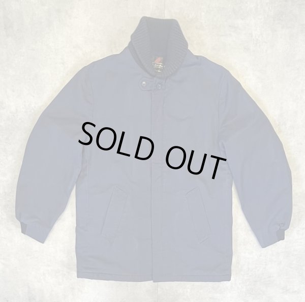 画像1: 70'S SEARS 裏地ボア ファラオジャケット GRIPPER ZIPPERアルミジップ ネイビー (VINTAGE)