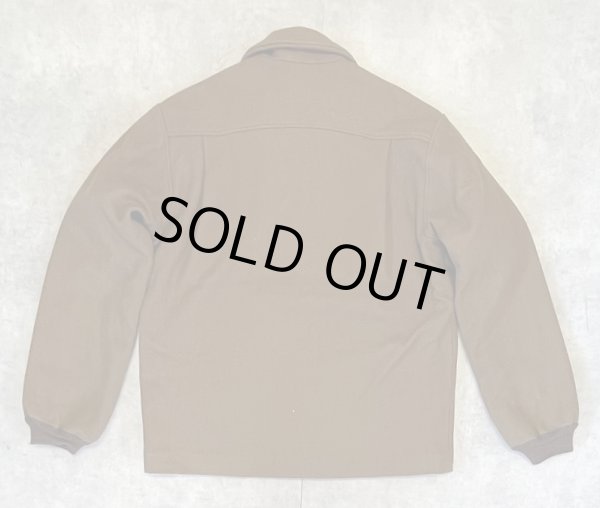 画像4: 60'S UNKNOWN オープンカラー ハの字ポケット ウール スポーツジャケット TALONジップ ブラウン (VINTAGE)