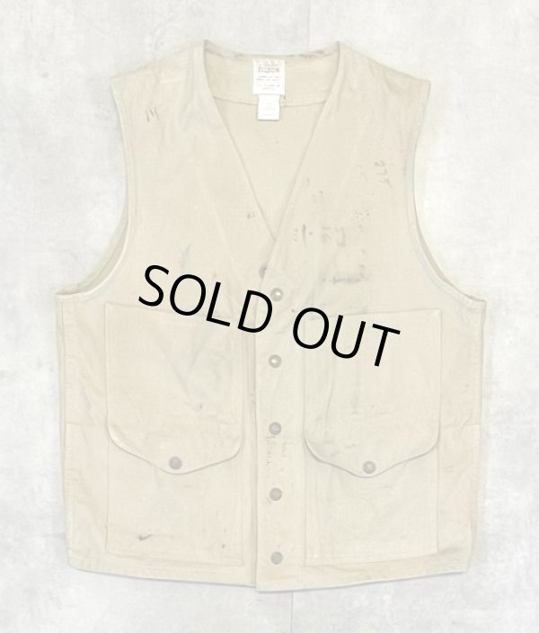 画像1: 80'S C.C.FILSON キャンバス ハンティングベスト ベージュ USA製 (VINTAGE)