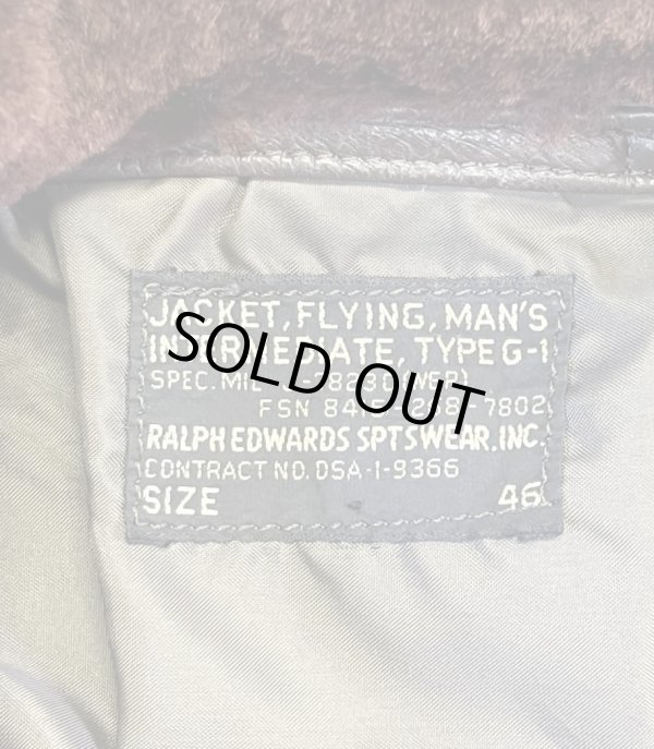 画像2: 60'S アメリカ軍 US NAVY "G-1" 黒タグ MIL-J-7823C(WEP) レザー フライトジャケット ブラウン (VINTAGE) 