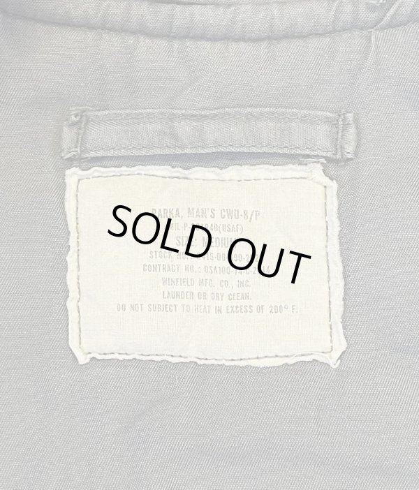 画像2: 70'S アメリカ軍 USAF "CWU-8/P" 後期モデル ラビットパーカー セージグリーン (VINTAGE) 