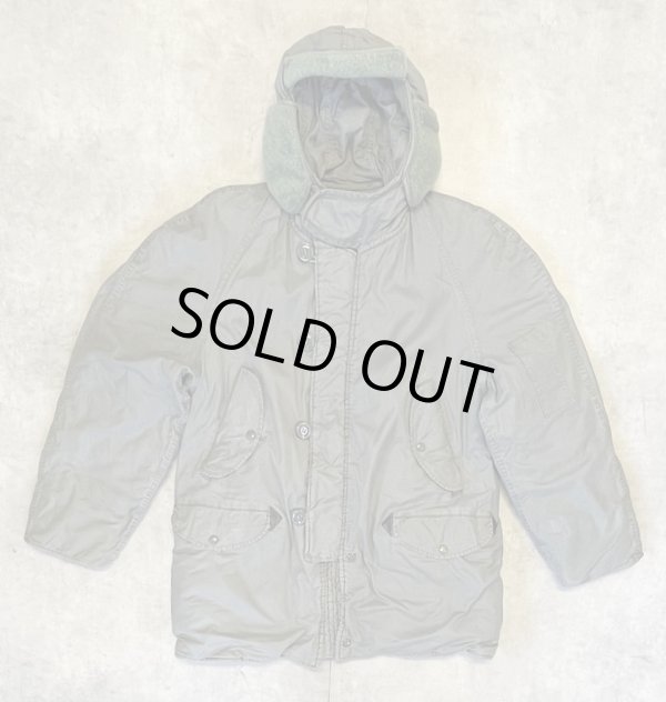 画像1: 70'S アメリカ軍 USAF "CWU-8/P" 後期モデル ラビットパーカー セージグリーン (VINTAGE) 