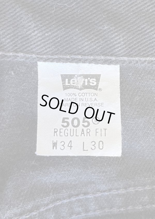 画像2: 00'S LEVIS 505 デニム ブラック USA製 W34L30 (VINTAGE)