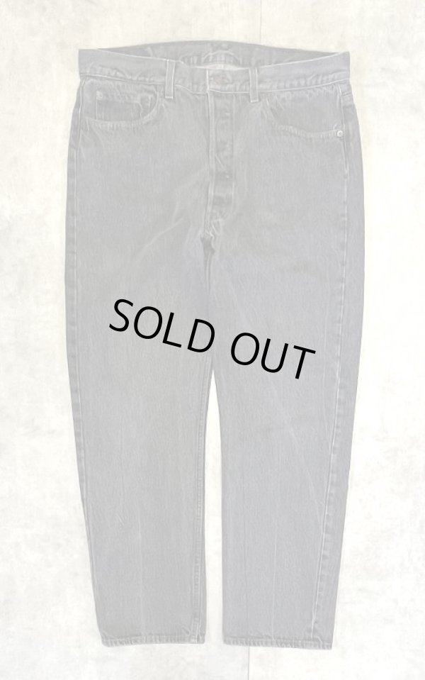 画像1: 90'S LEVIS 501 デニム 先染めブラック W38L30 USA製 (VINTAGE)