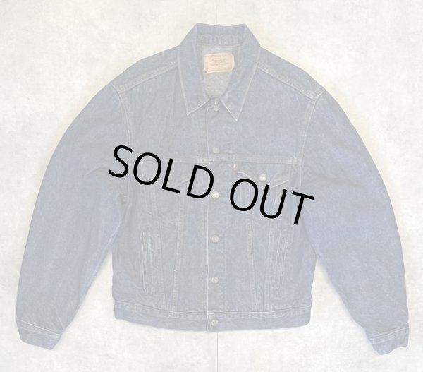 画像1: 80'S LEVIS "70506" スモールe 4thモデル 裏地ブランケット デニムジャケット インディゴ USA製 (VINTAGE)