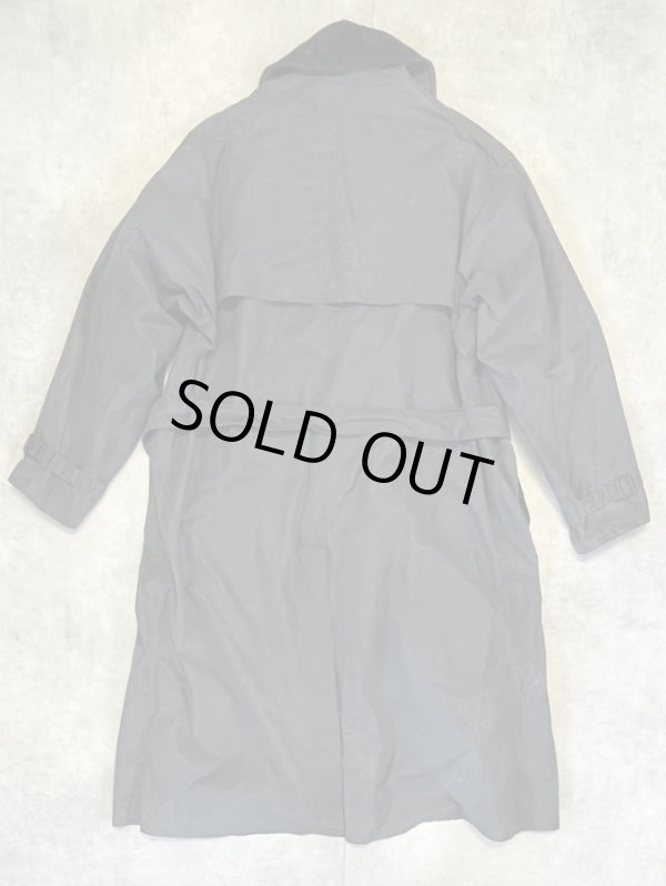 画像4: 80'S BARBOUR 3クレスト "TRENCH COAT" 旧タグ オイルド トレンチコート ネイビー イングランド製 (VINTAGE)