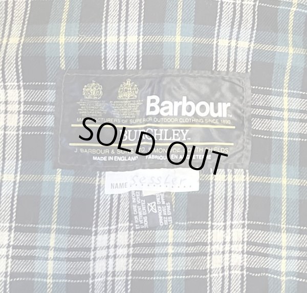 画像2: 80'S BARBOUR 2クレスト "BURGHLEY" 旧タグ オイルドコート オリーブ イングランド製 (VINTAGE)