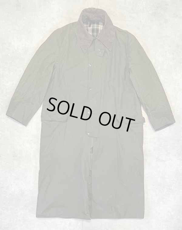 画像1: 80'S BARBOUR 2クレスト "BURGHLEY" 旧タグ オイルドコート オリーブ イングランド製 (VINTAGE)