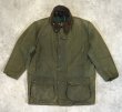 画像1: 90'S BARBOUR 3クレスト "NORTHUMBRIA" 旧タグ 裏地ウール オイルドジャケット オリーブ イングランド製 (VINTAGE)