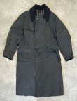 画像1: 80'S BARBOUR 3クレスト "TRENCH COAT" 旧タグ オイルド トレンチコート ネイビー イングランド製 (VINTAGE)