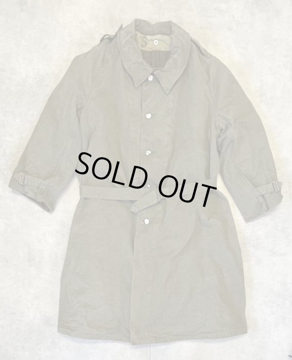 画像1: 50'S フランス軍 ウールライナー付き モーターサイクルコート オリーブ (VINTAGE)