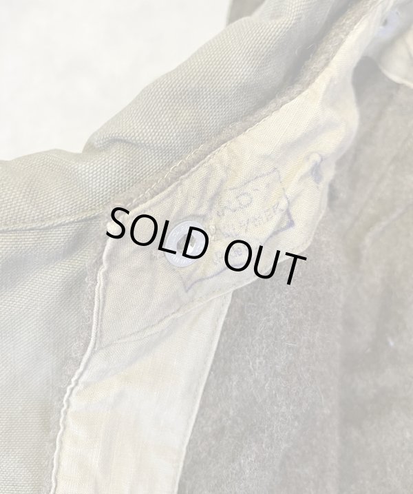 画像4: 50'S フランス軍 ウールライナー付き モーターサイクルコート オリーブ (VINTAGE)