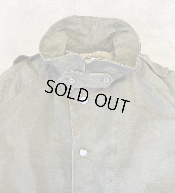 画像3: 50'S フランス軍 ウールライナー付き モーターサイクルコート オリーブ (VINTAGE)