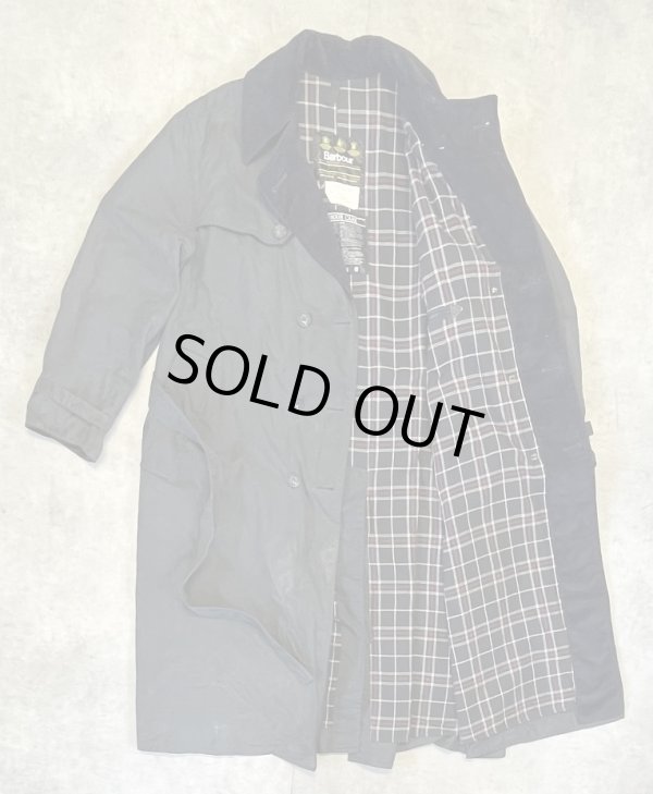 画像3: 80'S BARBOUR 3クレスト "TRENCH COAT" 旧タグ オイルド トレンチコート ネイビー イングランド製 (VINTAGE)