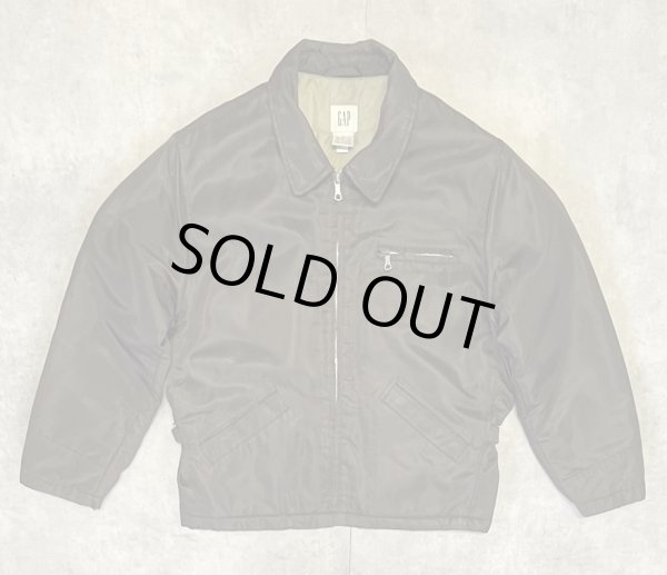 画像1: 00'S GAP 旧タグ 裏地キルティング ナイロン ドリズラージャケット ダークブラウン (VINTAGE)