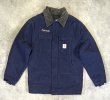 画像1: 80'S CARHARTT "TRADITIONAL COAT" 裏地キルティング ダックジャケット ネイビー USA製 (VINTAGE)