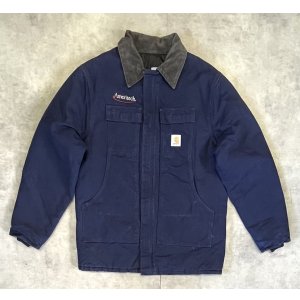 画像: 80'S CARHARTT "TRADITIONAL COAT" 裏地キルティング ダックジャケット ネイビー USA製 (VINTAGE)