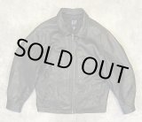 画像: 00'S GAP 旧タグ 裏地キルティング レザー ドリズラージャケット ブラック (VINTAGE)