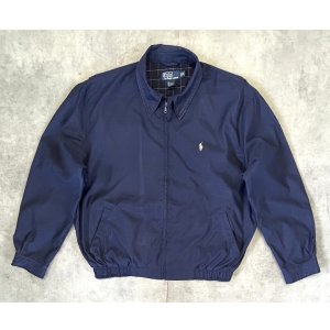 画像: 90'S RALPH LAUREN チンスト付き ドリズラージャケット ネイビー (VINTAGE)