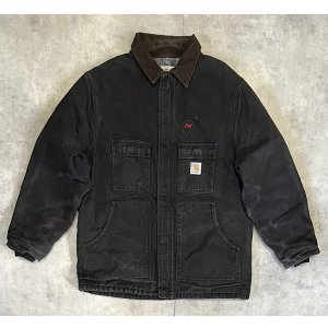 画像: 80'S CARHARTT "TRADITIONAL COAT" 裏地ブランケット ダックジャケット ブラック USA製 (VINTAGE)