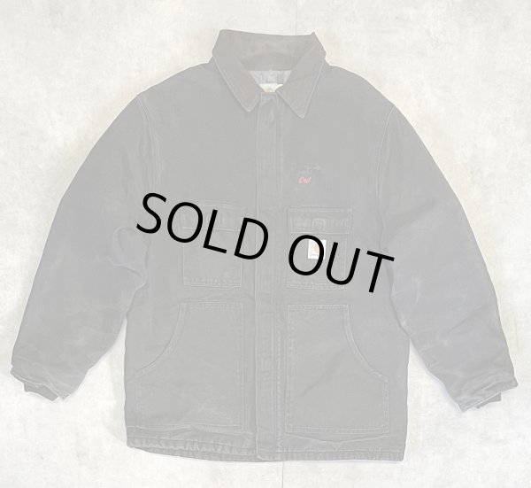 画像1: 80'S CARHARTT "TRADITIONAL COAT" 裏地ブランケット ダックジャケット ブラック USA製 (VINTAGE)