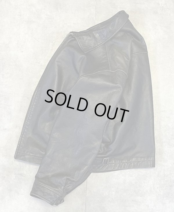 画像4: 00'S GAP 旧タグ 裏地キルティング レザー ドリズラージャケット ブラック (VINTAGE)