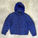 画像: 90'S RALPH LAUREN チンスト付き フード付き 裏地フリース ドリズラージャケット ダークブルー (VINTAGE)