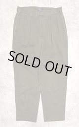 画像: 90'S RALPH LAUREN "ボックスロゴ" ツープリーツ チノパンツ オリーブ USA製 (VINTAGE)