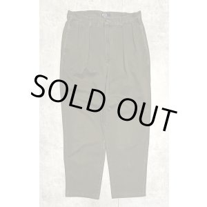 画像: 90'S RALPH LAUREN "ボックスロゴ" ツープリーツ チノパンツ オリーブ USA製 (VINTAGE)