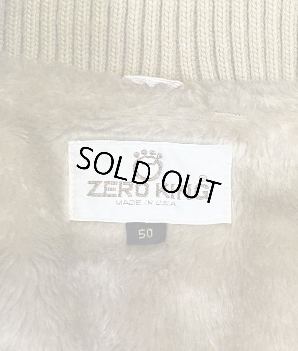 画像2: 60'S ZERO KING 裏ボア付き ドリズラージャケット TALONジップ ベージュ USA製 (VINTAGE)