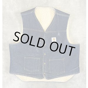 画像: 80'S CARHARTT 裏地ボア デニムベスト インディゴ USA製 (VINTAGE)