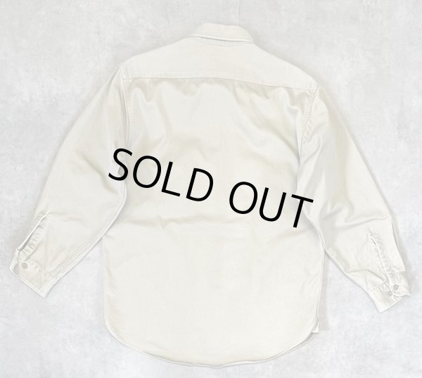 画像4: 50'S BIG MAC コットンツイル マチ付き 長袖 ワークシャツ ベージュ (VINTAGE)