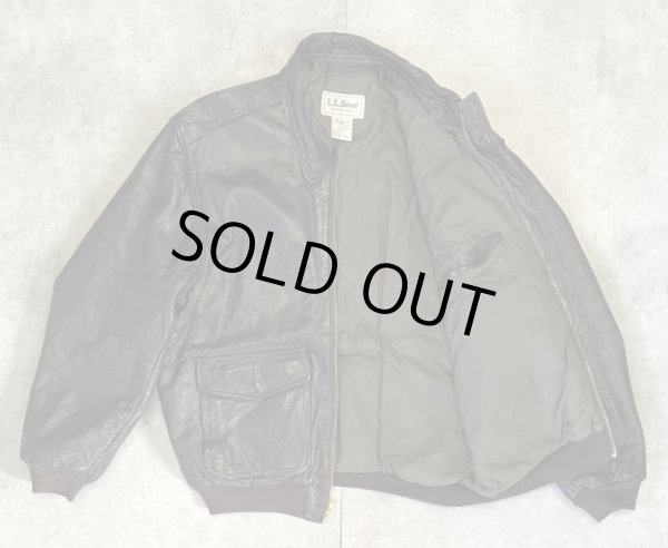 画像3: 90'S LL Bean "A-2" レザー フライトジャケット ダークブラウン USA製 (VINTAGE)